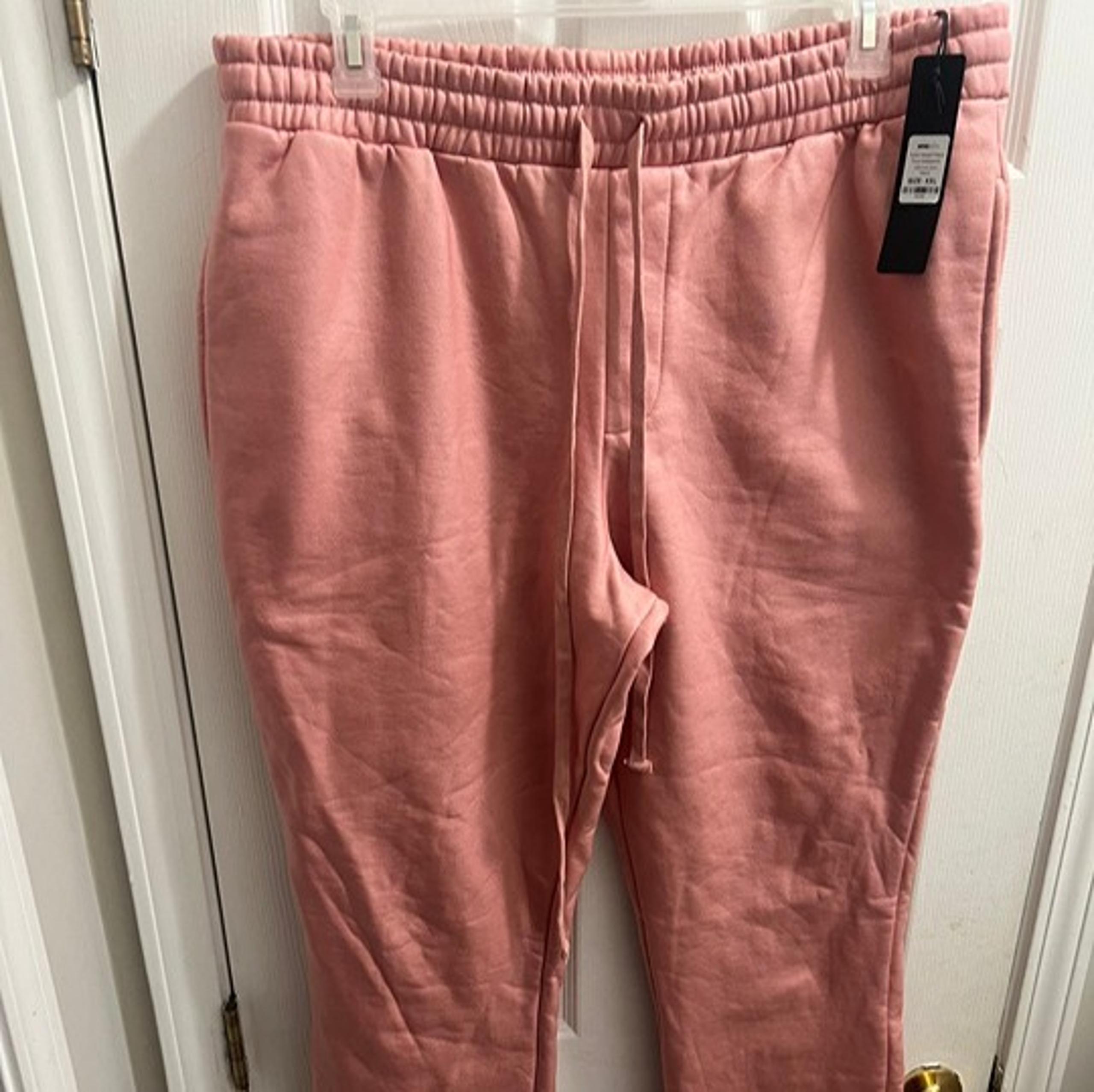 Fashion Nova Men Tyson Waxed Fleece Flare Mauve Sweatpants.