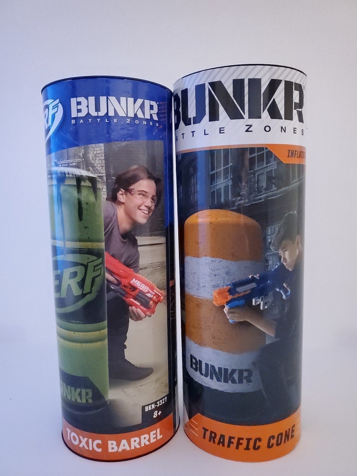 Nerf Battle Zones Bunkr Inflatable toxic barrel traffic cone