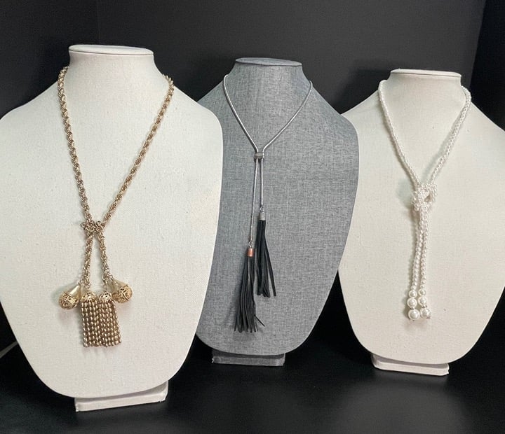 3 Vintage Lariat Style Necklaces White House Black Market WHBM