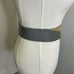 Vintage Mervyn’s Genuine Leather Women’s Small Wide Neck Belt Silver Tan