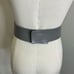 Vintage Mervyn’s Genuine Leather Women’s Small Wide Neck Belt Silver Tan