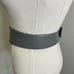 Vintage Mervyn’s Genuine Leather Women’s Small Wide Neck Belt Silver Tan