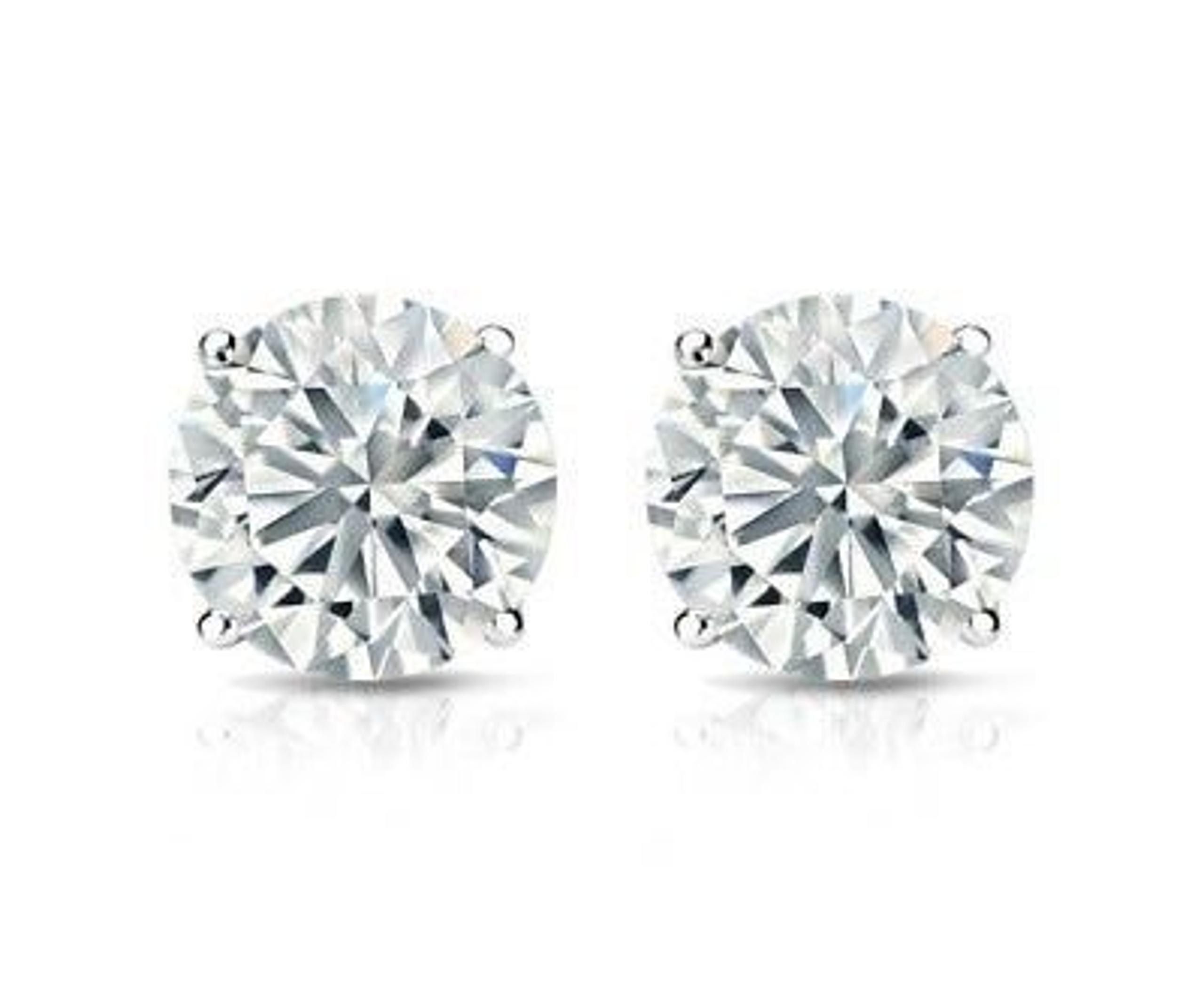 1 cts 5mm mens Solitaire Stud Earring 950 Platinum over Solid Sterling silver