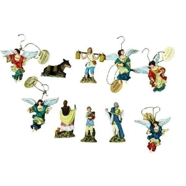 Hawthorne Village 10 Christmas Ornament Heaven & Nature Sing Nativity Figurines