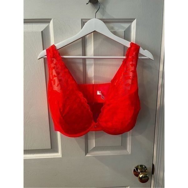 Cacique Orange High Apex Plunge Bra sz 44DDD NWOT