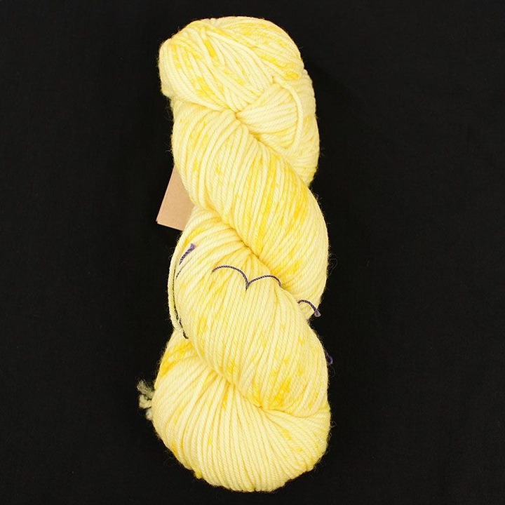 MadelineTosh Limited Edition Super Soft DK Yarn 100% Merino Wool Yellow Speckle