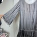 Z&L Europe Tan Tie Dye Cover Up Open Back Coral Orange Tassel Trim Tunic Dress L
