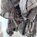 Z&L Europe Tan Tie Dye Cover Up Open Back Coral Orange Tassel Trim Tunic Dress L