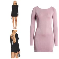NWT x Intimately FP Call Me Later Long Sleeve Slip in Dawn Pink