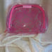 VS pink floral lace jelly makeup bag cosmetic case NWT