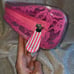 VS pink floral lace jelly makeup bag cosmetic case NWT