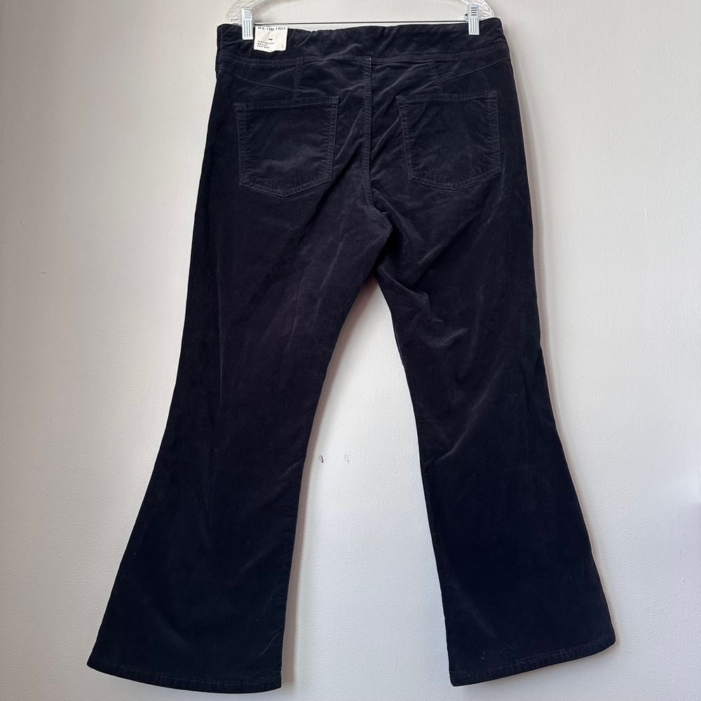 We The Free In My Feelings Women Mid Rise Crop Boot Cut Pants Large Black Retro