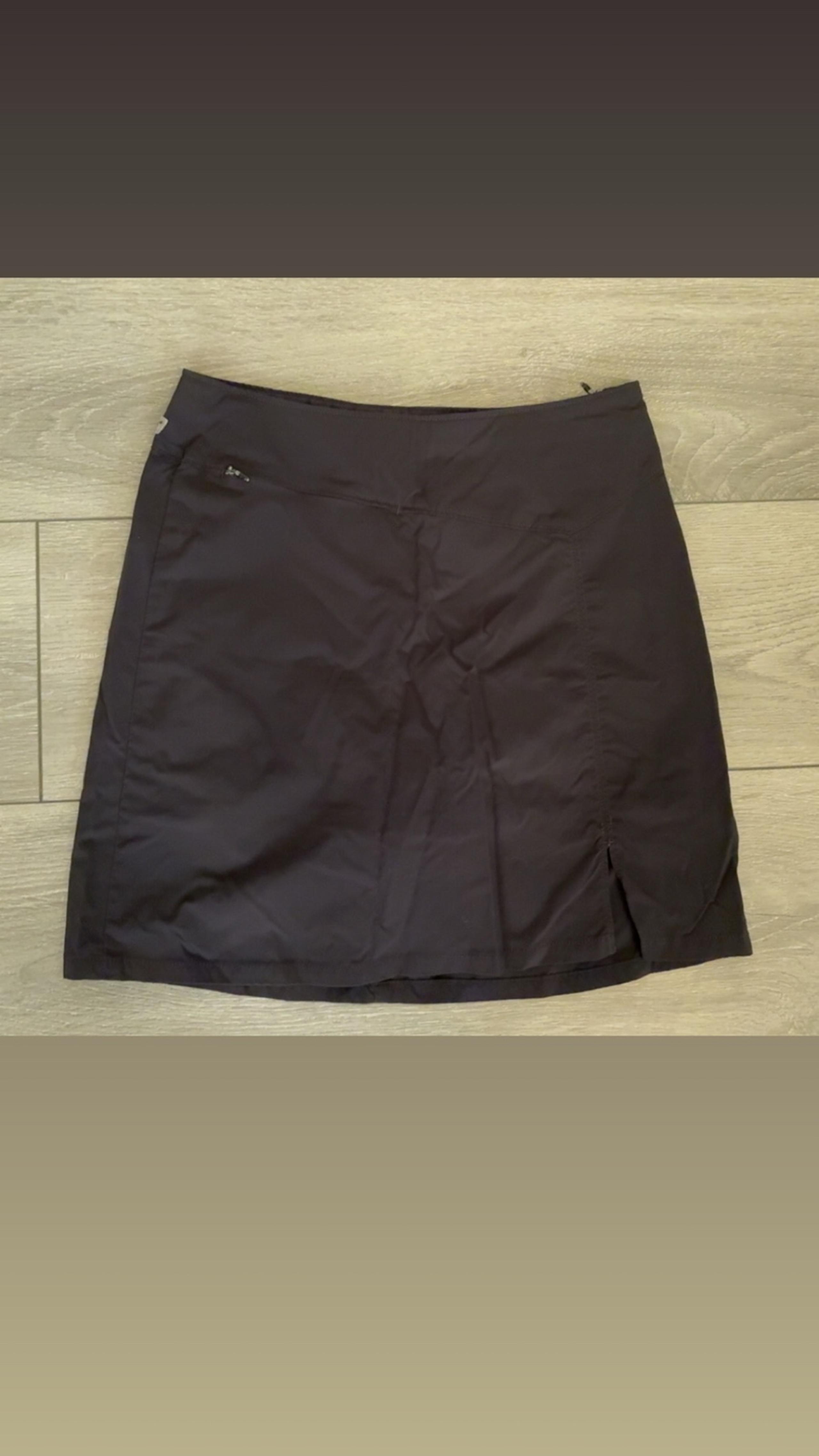 Patagonia Women’s Size 4 Skort Black Zipped Pockets Lined 100% Nylon