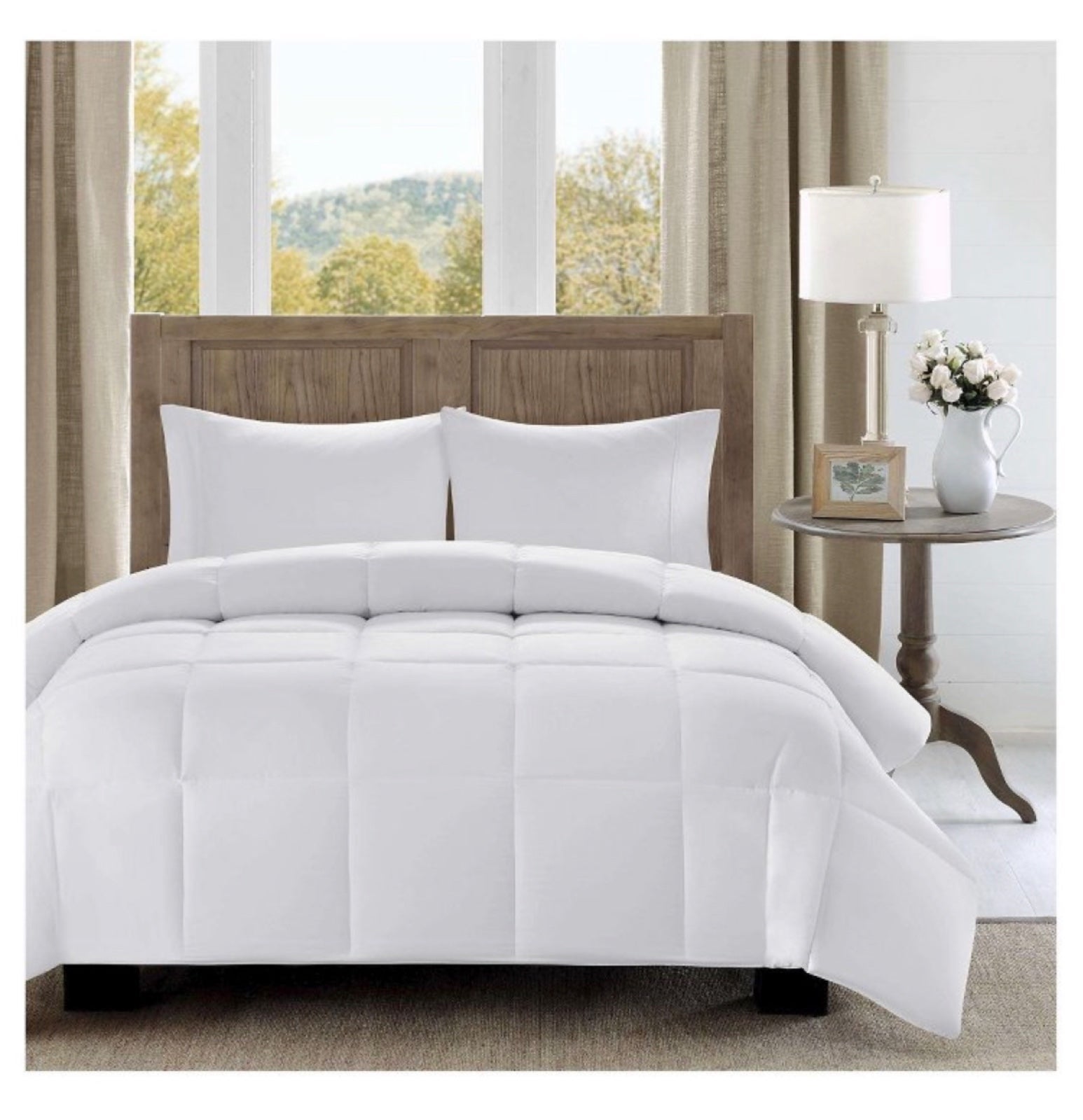 Down Alternative Comforter (King/Cal King) White 300 Thread Cou