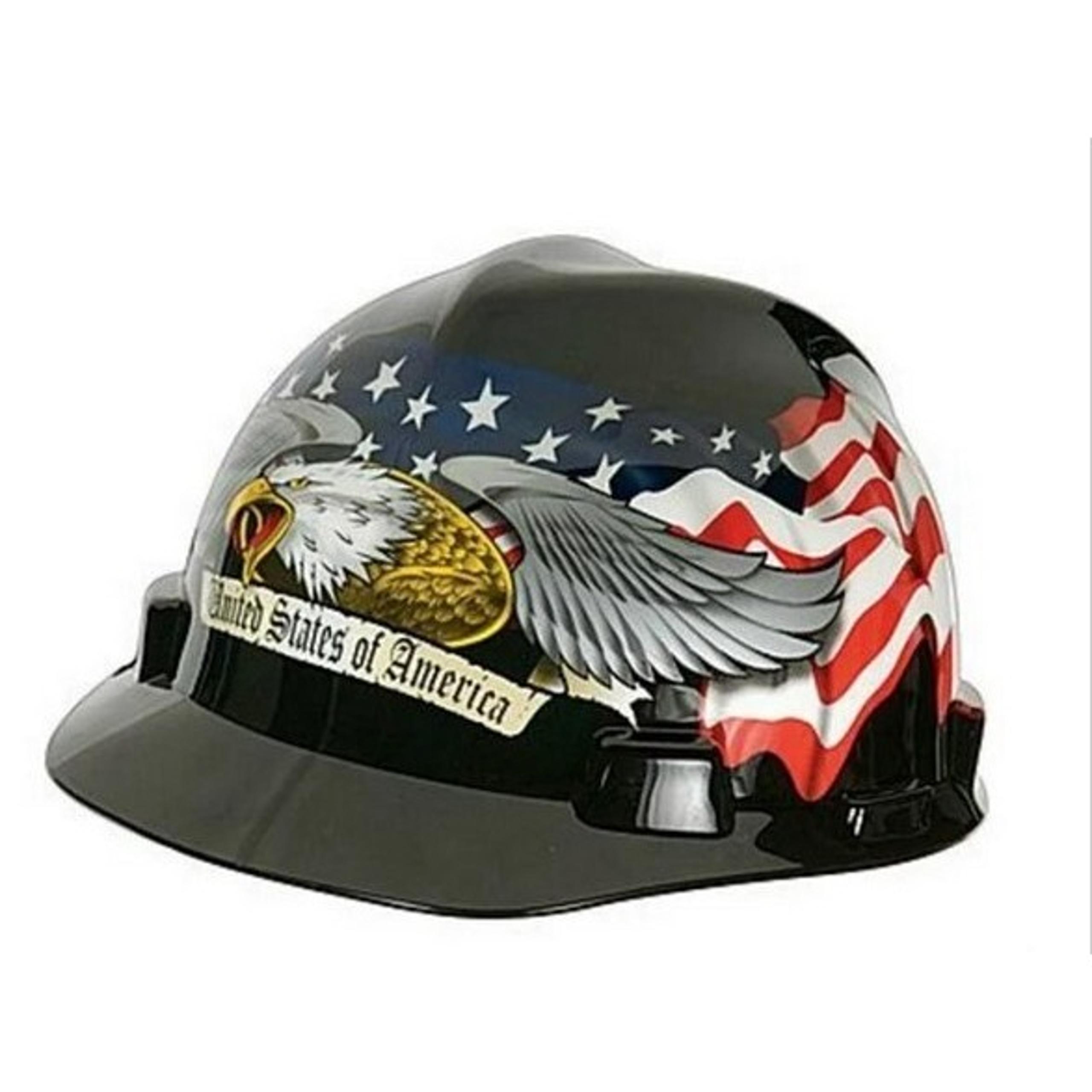 MSA 10124207 Hard Hat Fas-Trac Suspension Polycarbonate Shell Black Class: E USA