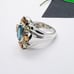 Sterling Silver Multi Color Stone Ring Size 8