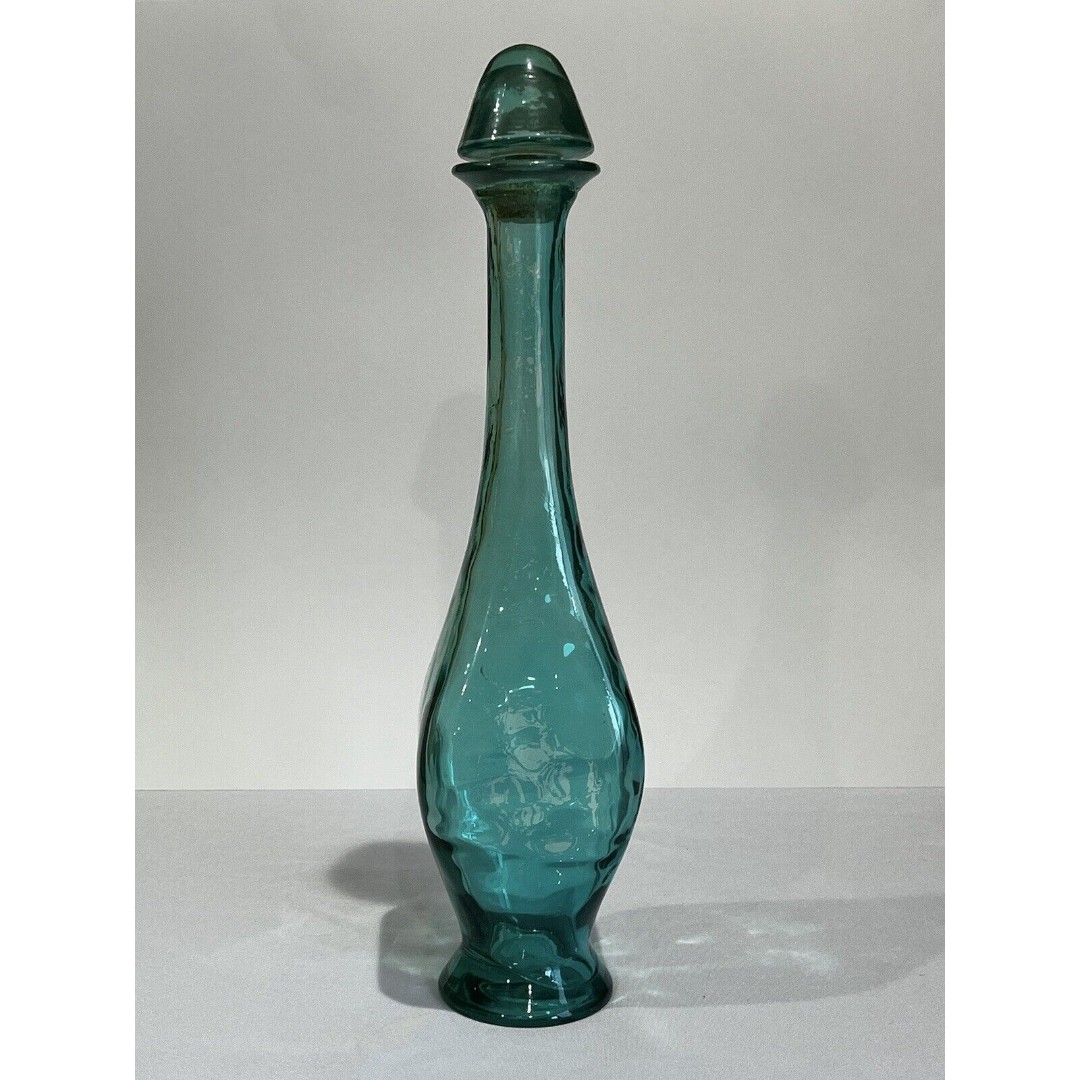 19” Tall Green Genie Bottle Made In Spain
