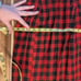 1950-1960 Vintage Red And Black Plaid Wool Wiggle Skirt Pencil Skirt Size 9