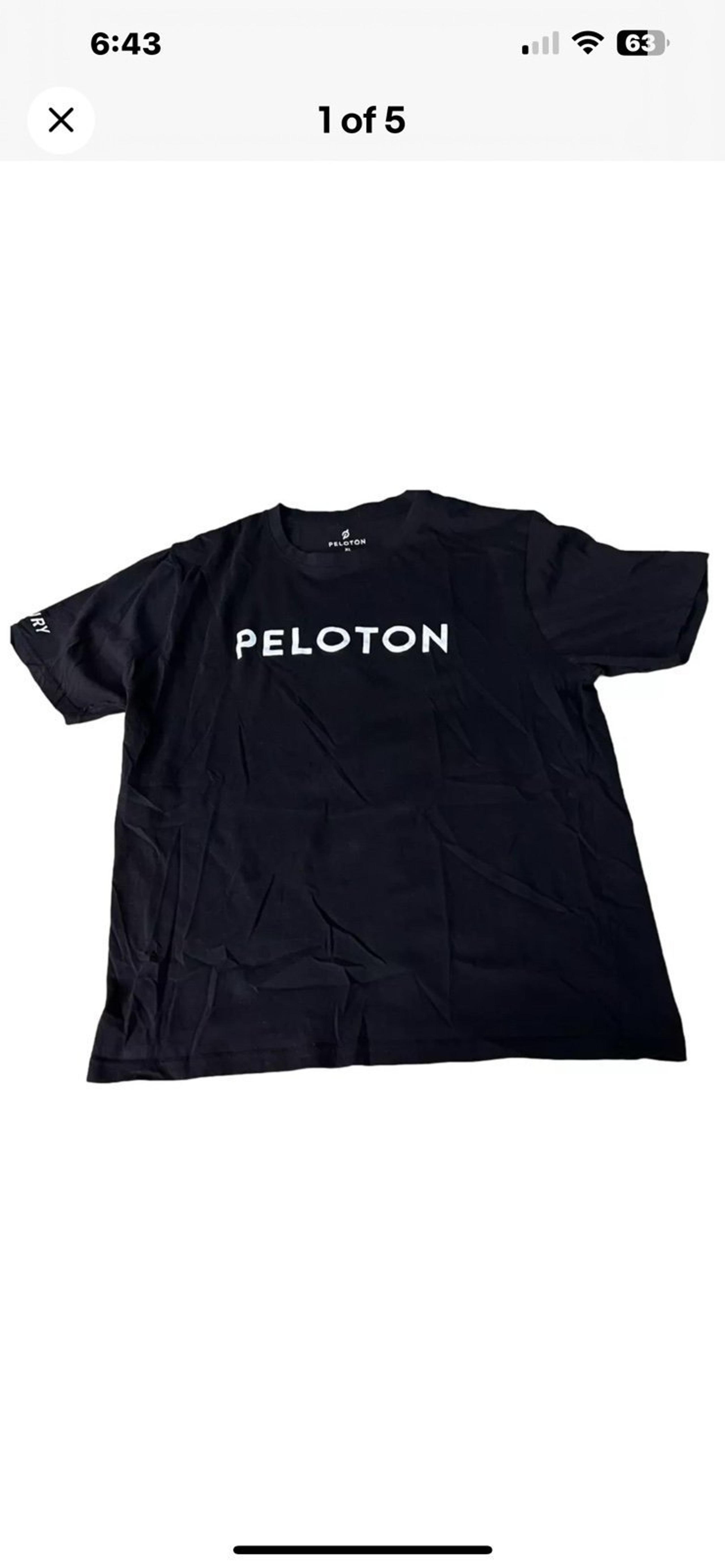 Peloton Womens Century 100 Black T Shirt Crewneck Size Large X-Large