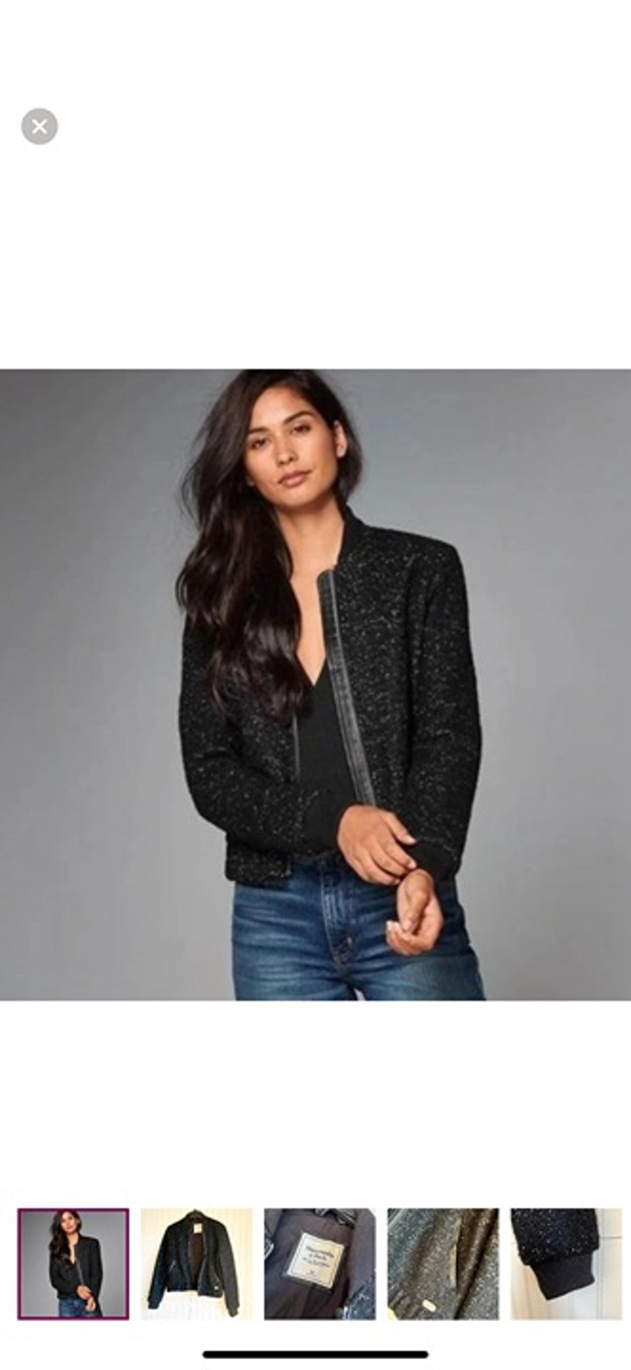 Abercrombie and Fitch Women’s Black Bomber Jacket Sz XS