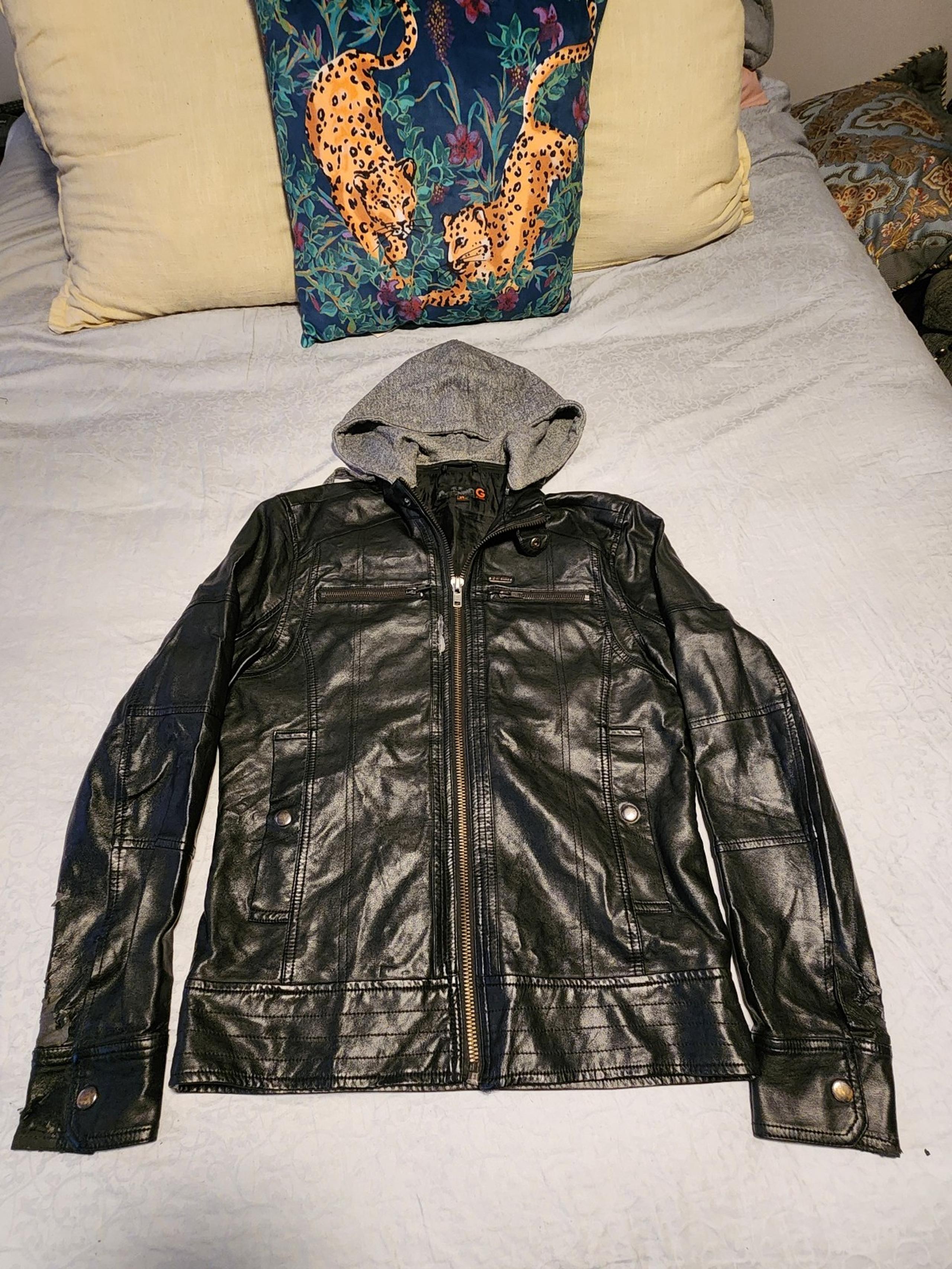 Women's leather jacket with hood G by Guess