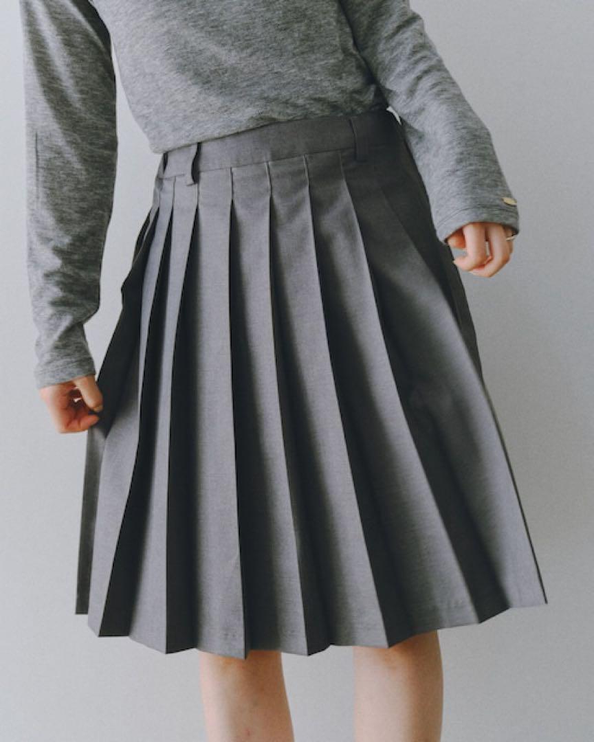 【保証書付】 philme pleated skirt gray スカート