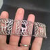 Vintage Sterling silver filigree llama panel bracelet and brooch