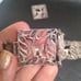 Vintage Sterling silver filigree llama panel bracelet and brooch