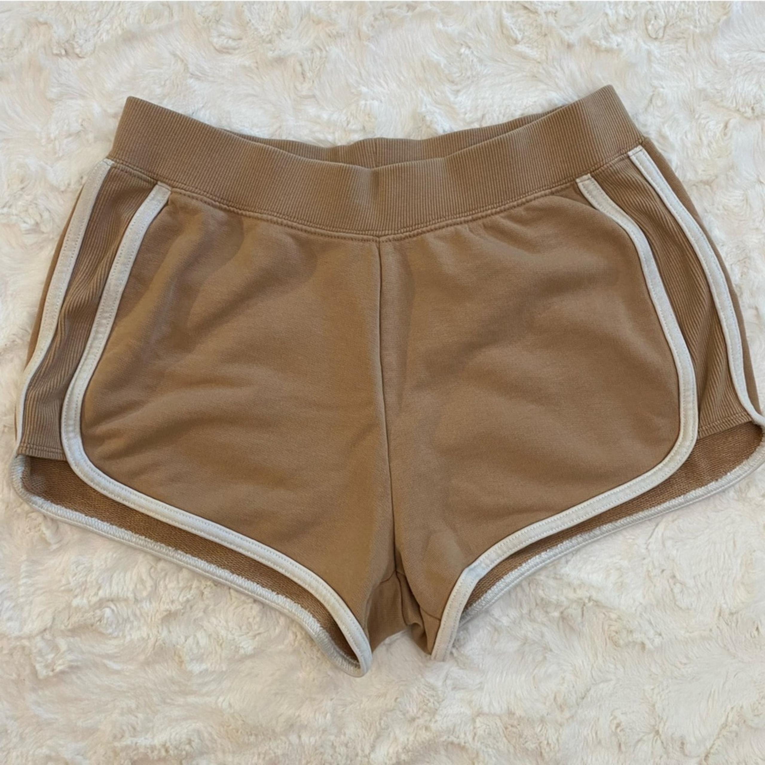 Offline By Aerie Throw-Back Fleece Dolphin Hem Track Shorts Small Womens