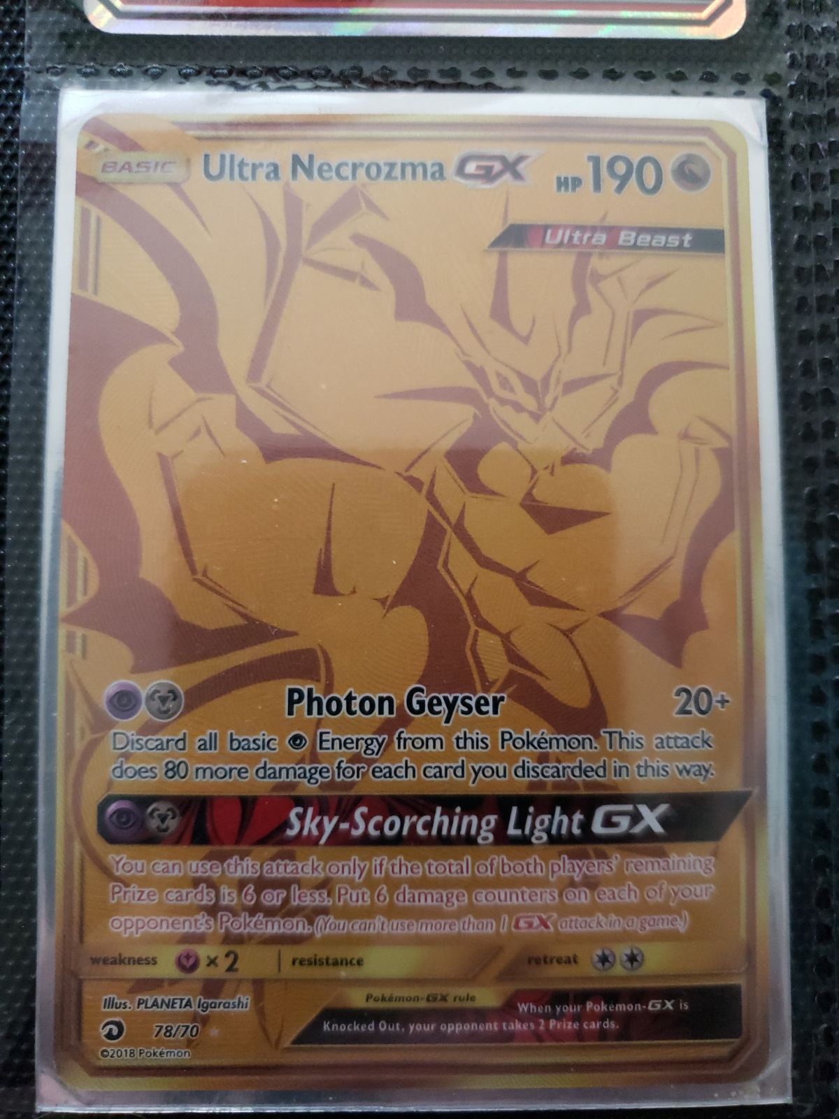 ultra necrozma GX gold