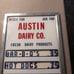 Austin dairy Co. Ad board