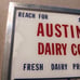 Austin dairy Co. Ad board