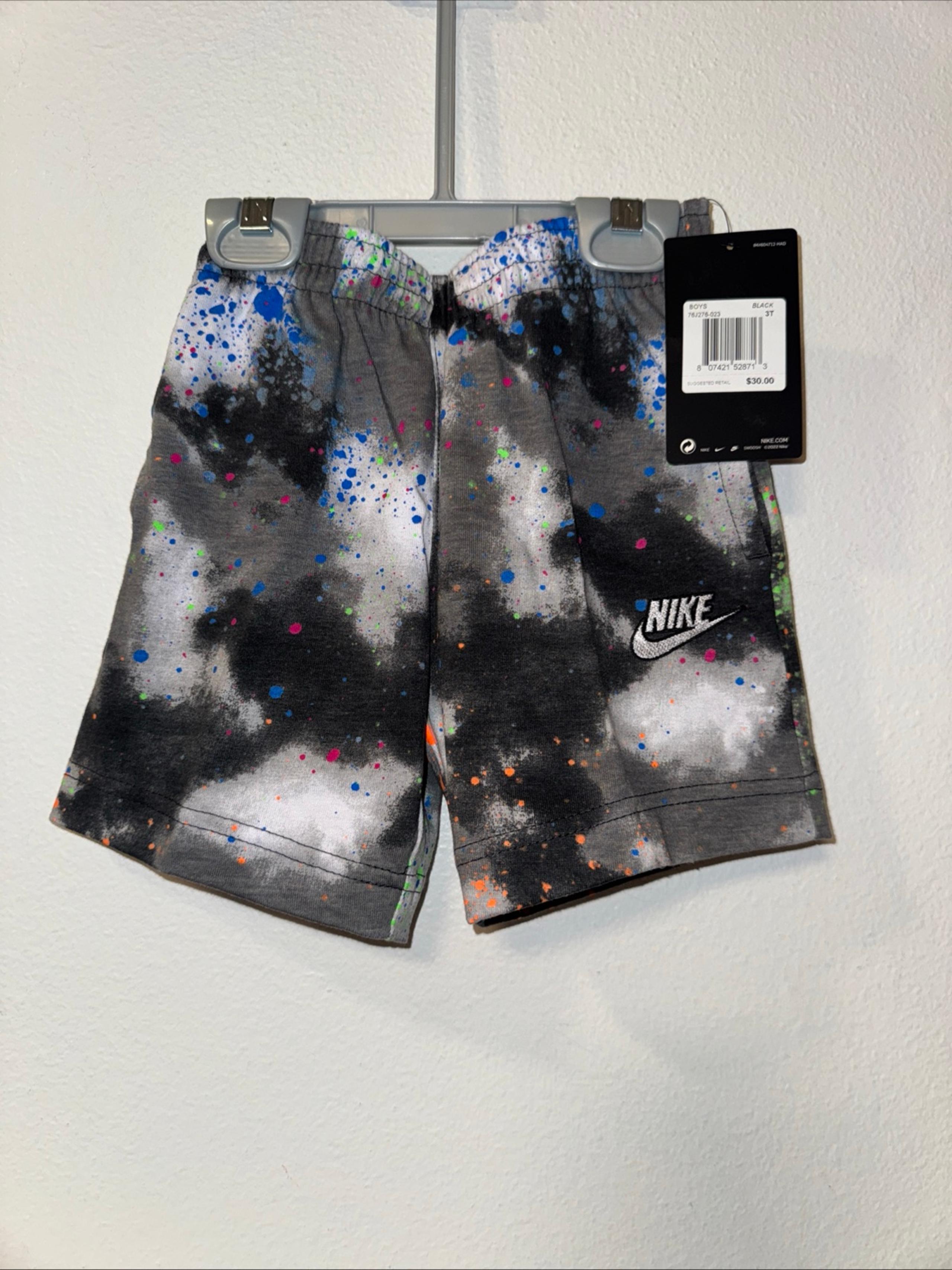 NIKE Kids Club fleece Terry shorts Size 3T Gray multicolor new