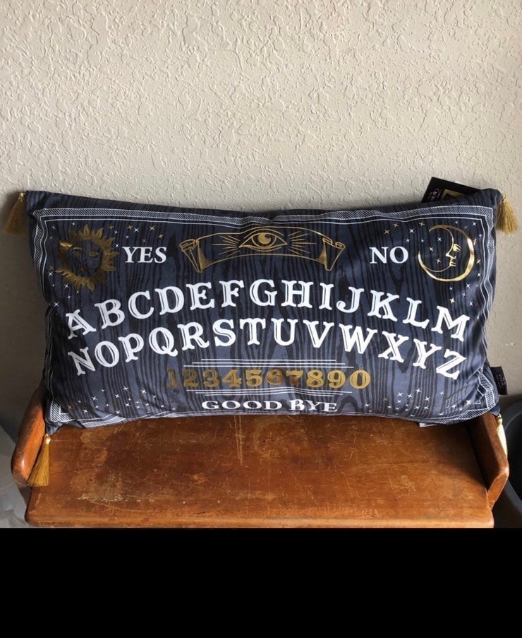 Witchy Halloween ouija board pillow