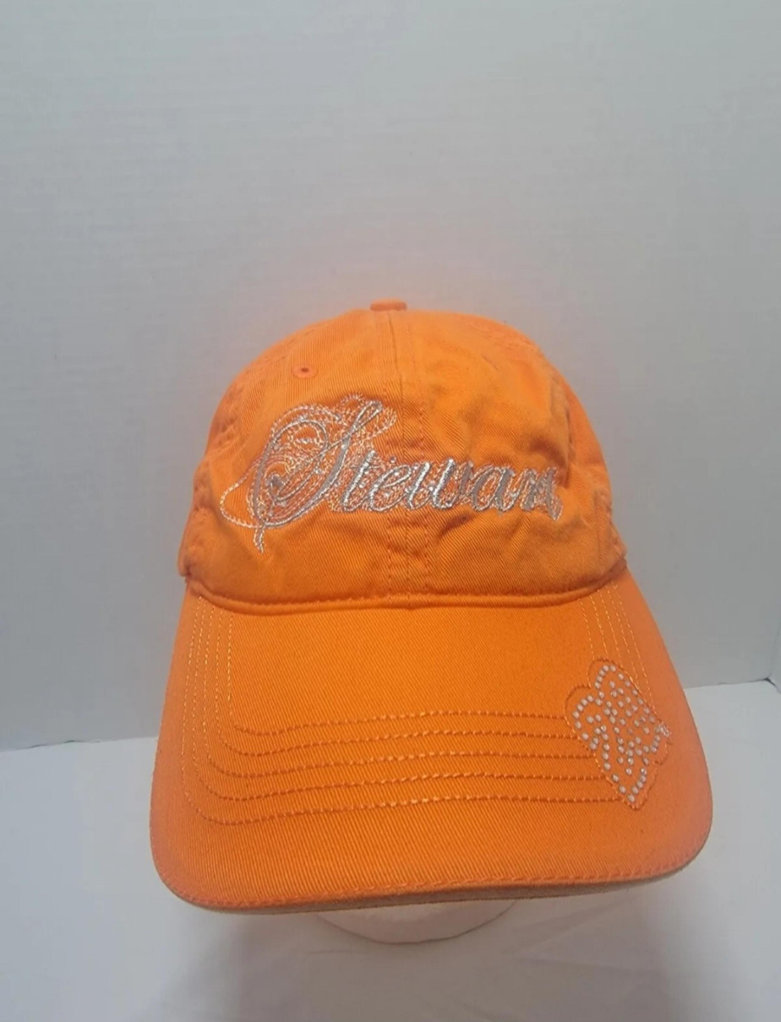 Vintage Y2K Tony Stewart NASCAR Racing Orange Trucker Hat/Cap.