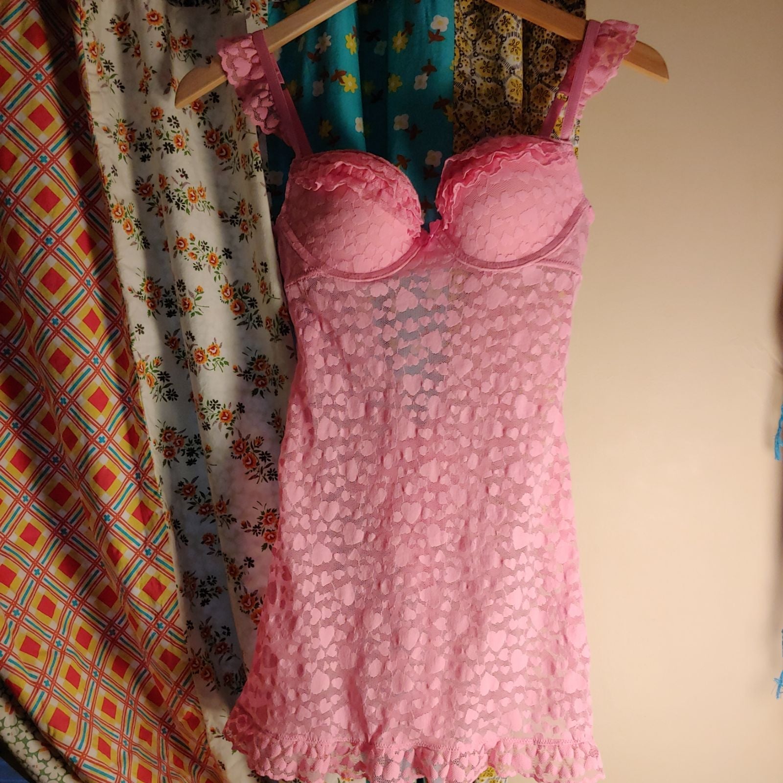 Victoria's secret pink lace house bunny y2k Elle woods lingerie small push up