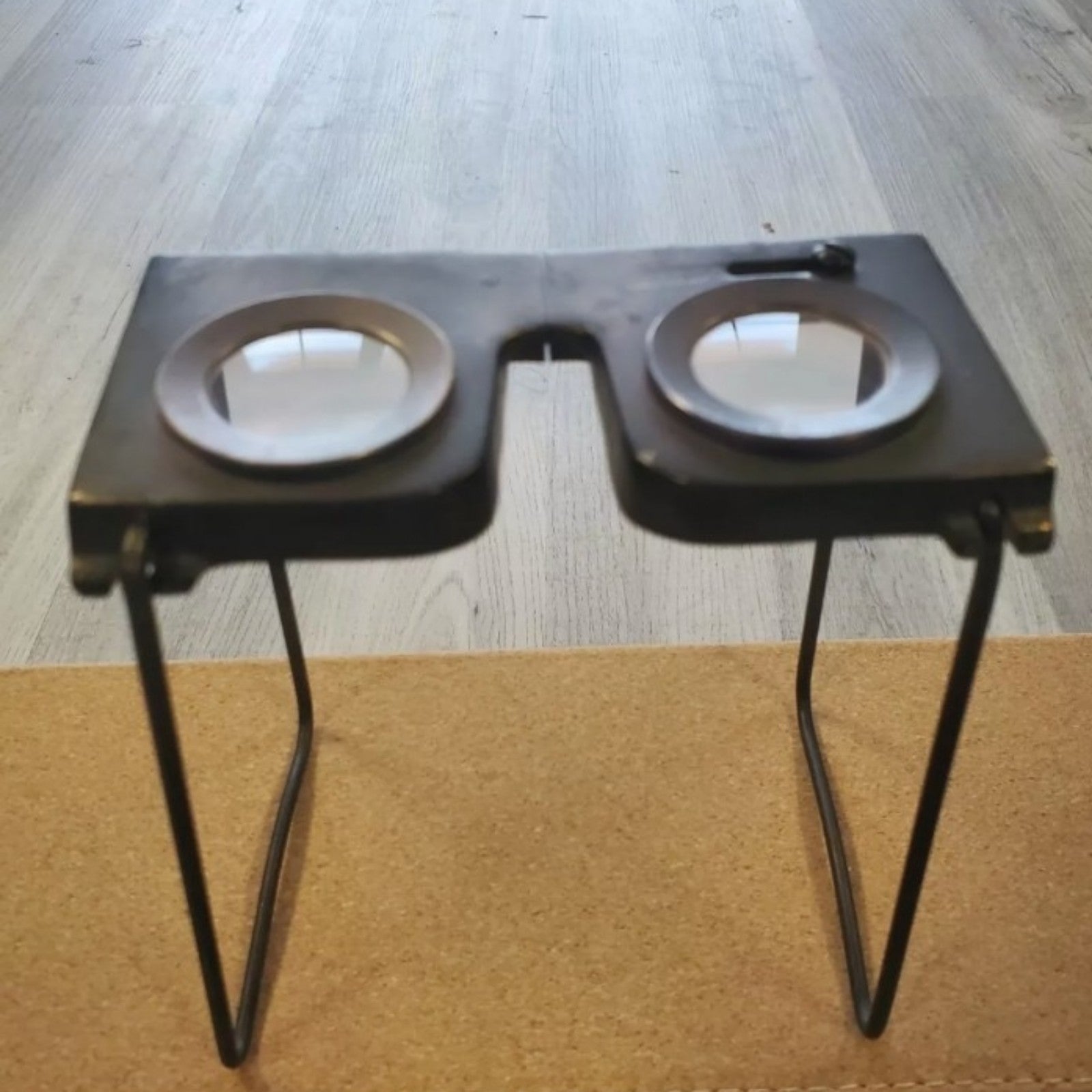 Vintage Metal Stereoscope with Extending Lenses & Removable Legs