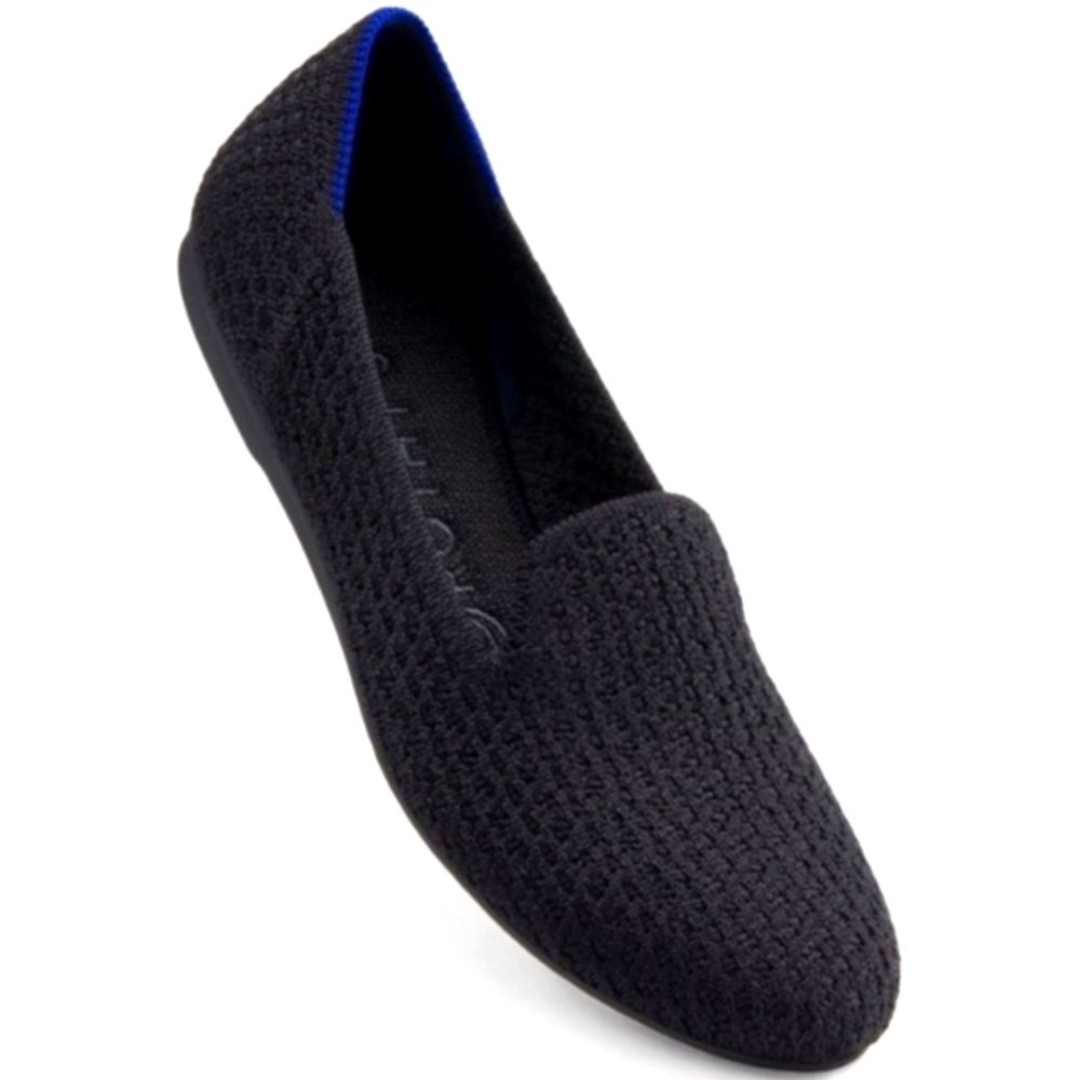 Rothy’s The Loafer Black Honeycomb Black Woven Flats Women Size W5.5