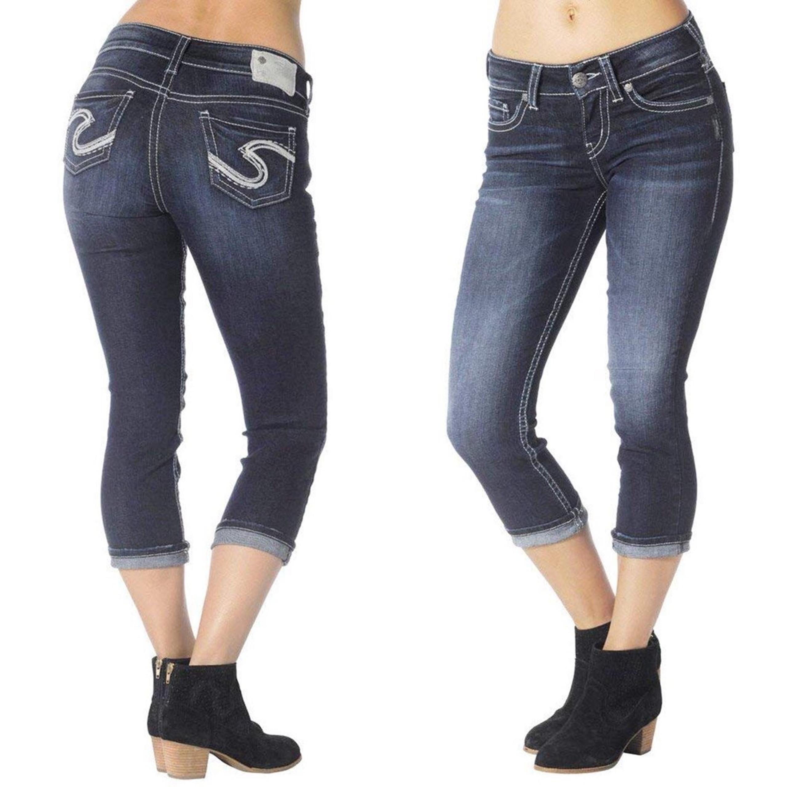 Silver Jeans Mid Rise Cropped Capri 25