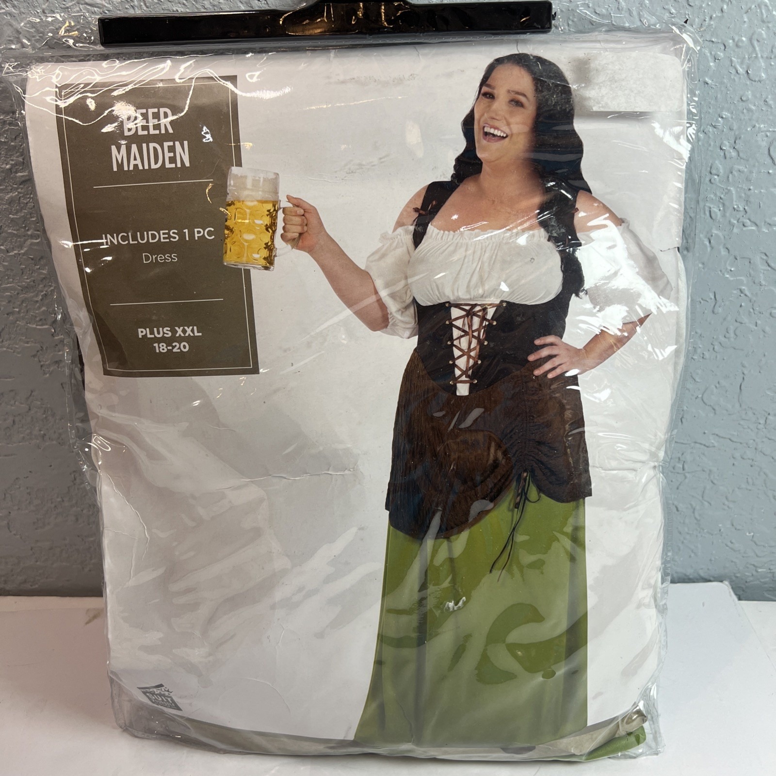 Oktoberfest Costume Bavarian Beer Girl Maid Dress Adult Halloween Costume XXL