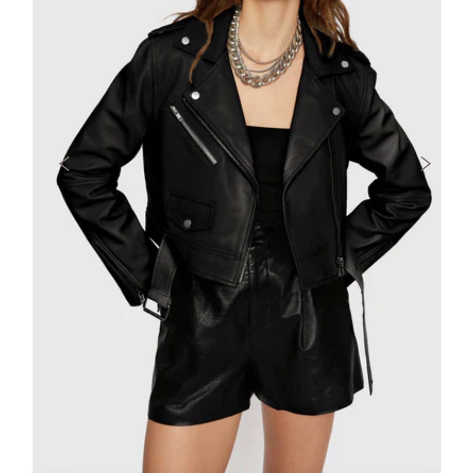 Rebecca Minkoff Moto jacket faux leather black M