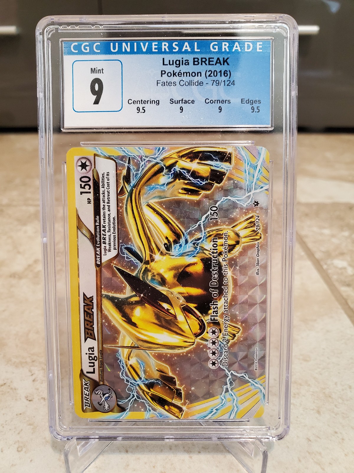 2016 Pokemon XY Fates Collide 79 Lugia Break - CGC 9 MINT Subgrades
