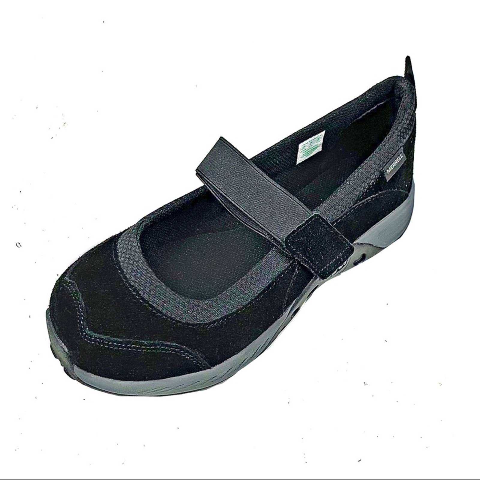 Merrell Women's Black Suede Leather Trim Mary Janes Size 6N