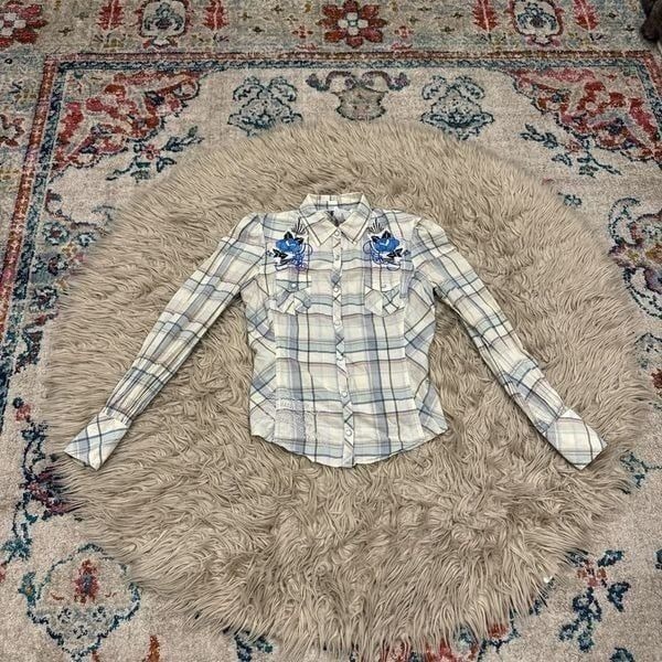 Johnny Was J3 embroidered western top medium