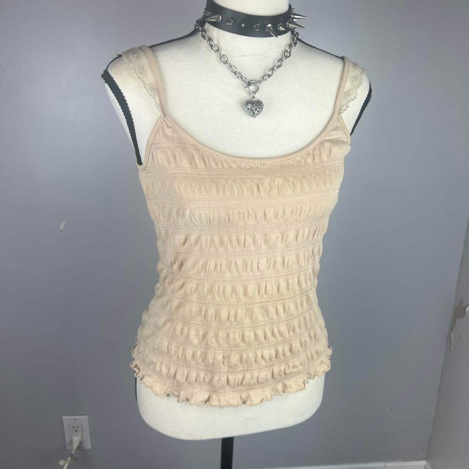 Moda international cream tank top