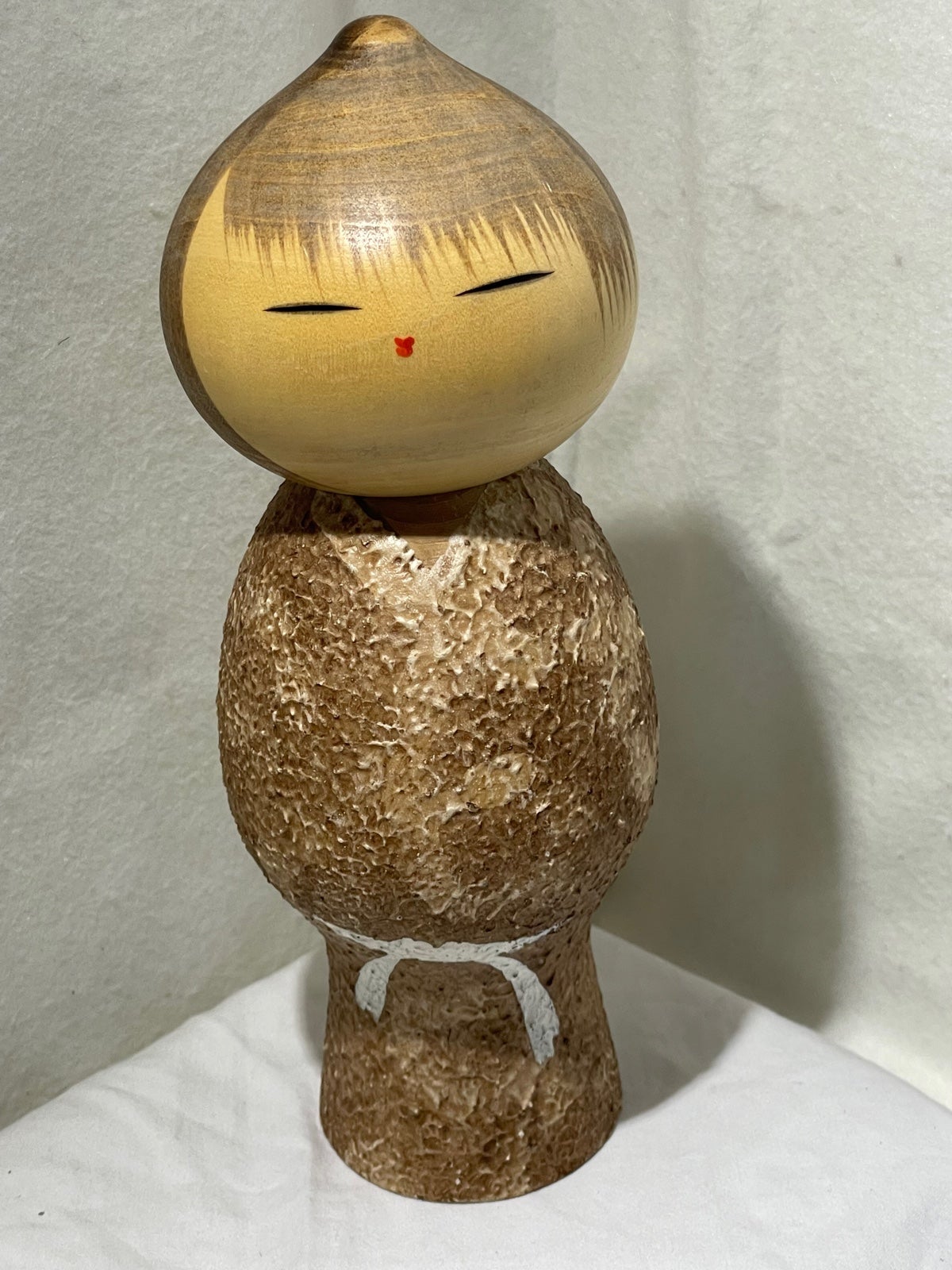 Kokeshi Doll by Masao Watanabe Vintage Signed “Mushin” Wood Peaceful Balanced