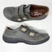 HOTTER LEAP II OLIVE GREEN TAN LEATHER COMFORT STRAP SHOES WOMENS SIZE 7.5 STD