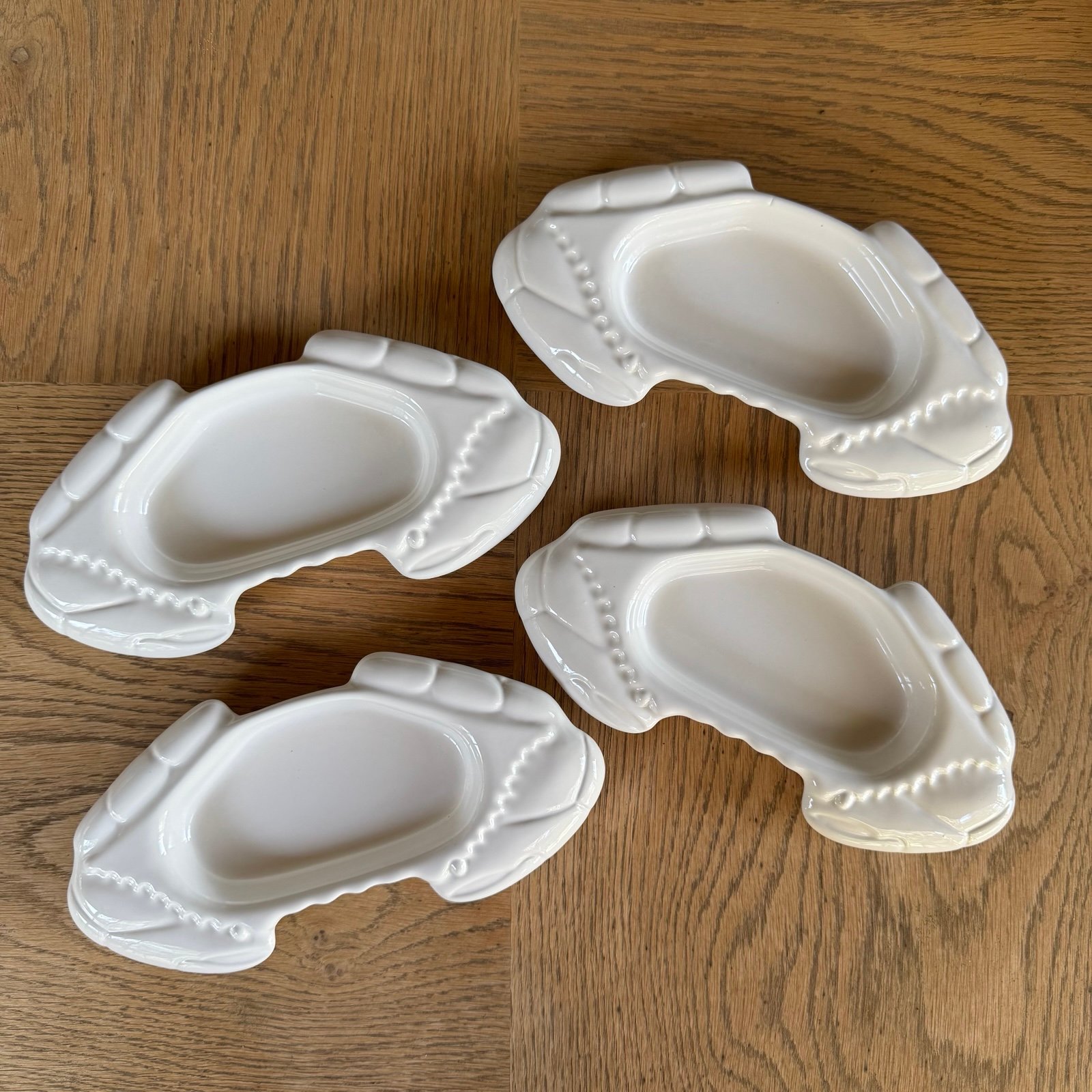 Pfaltzgraff White Ceramic Bake & Serve Crab Dish Dip Bowl Set of 4