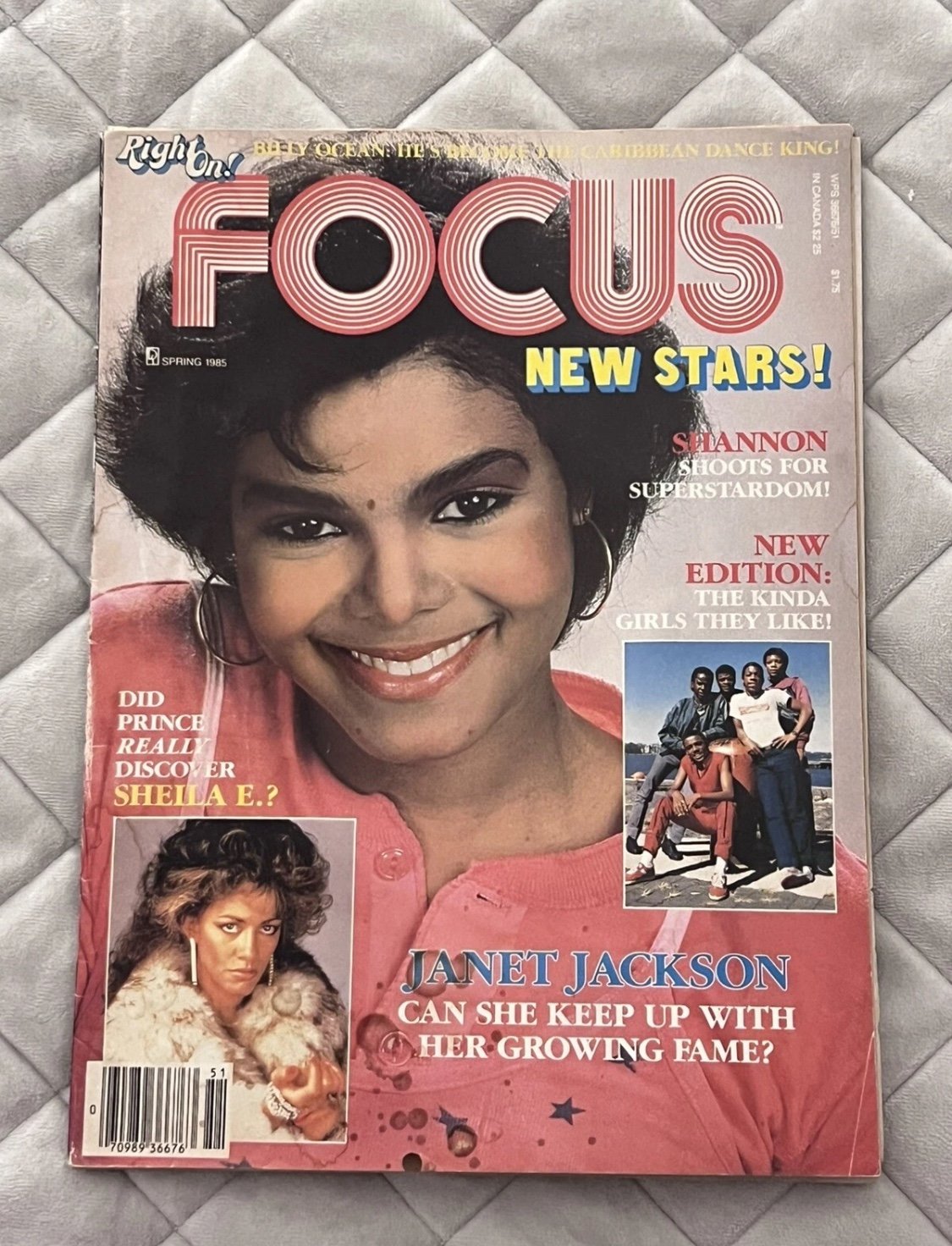 SUPER RARE Right On! FOCUS Magazine Spring 1985 Janet Jackson New Edition