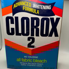 Vintage Clorox 2 advanced whitening formula 100 oz All fabric bleach. Sealed